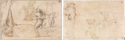 Rómulo y Remo Encontrados por Fáustulo (recto) Círculos Concéntricos (verso) de Romanino