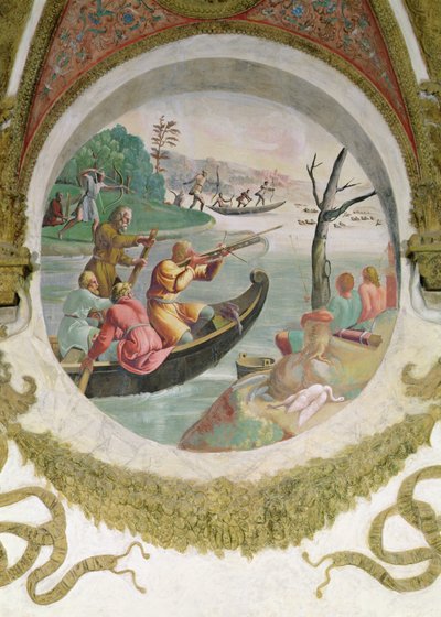 Cámara de los Vientos, caza de aves de Romano Giulio