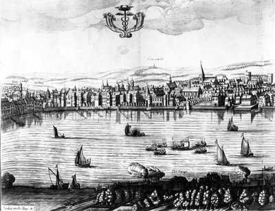 Vista del río Támesis desde Southwark, 1650 de Rombout Van den Hoeye