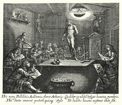 La Academia de Romeyn de (after) Hooghe