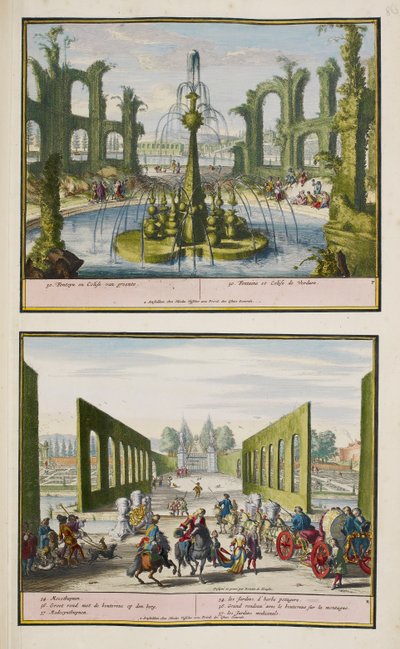 El parque de Enghien, c.1685, ilustración de una 