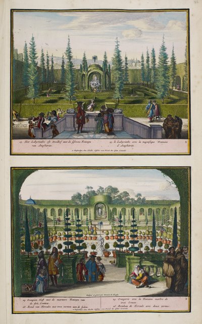 El parque de Enghien, c.1685, ilustración de una 