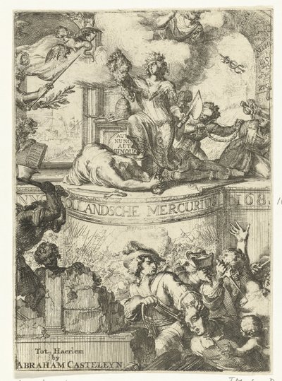 Página de título para el Mercurio holandés sobre el año 168 (¿5?) de Romeyn de Hooghe (attributed to)