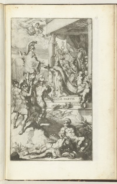 Impresión de título para la segunda parte de Guerres de Flandres Segunda parte (título sobre objeto) Guerres de Flandres (título de la serie) de Romeyn de Hooghe (attributed to)
