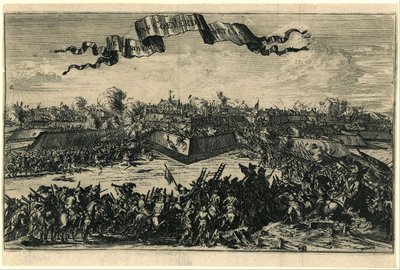Conquista de Coevorden el 30 de diciembre de 1672
La conquista de Coeverde con Cast[eel] (título en el objeto) de Romeyn de Hooghe (attributed to)