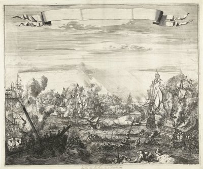 Batalla de Málaga, 1704 de Romeyn de Hooghe (attributed to)