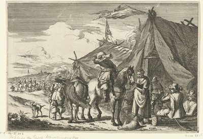 Jinetes descansan en carpas de Romeyn de Hooghe (rejected attribution)