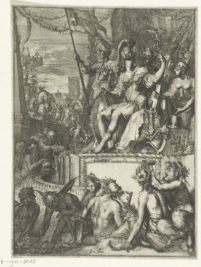 Representación alegórica del comercio (marítimo) Colección de Estampas Históricas y Alegóricas. 11 piezas de Romeyn de Hooghe
