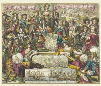 Alegoría de la victoria de los Aliados en 1704, 1704-1705 de Romeyn de Hooghe