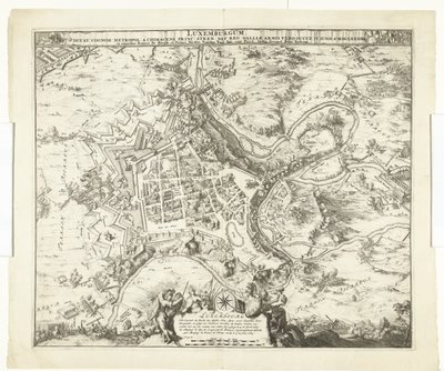 Bombardeo van Luxemburg puerta de maarschalk de Créquy, 1684 Luxemburgo, plomo. apellido metrópoli un principe chimaceno esfuerzo definitivamente registro Pero las armas de la Galia lo ocuparon. 4 de junio Año. 8834 (título sobre objeto) de Romeyn de Hooghe
