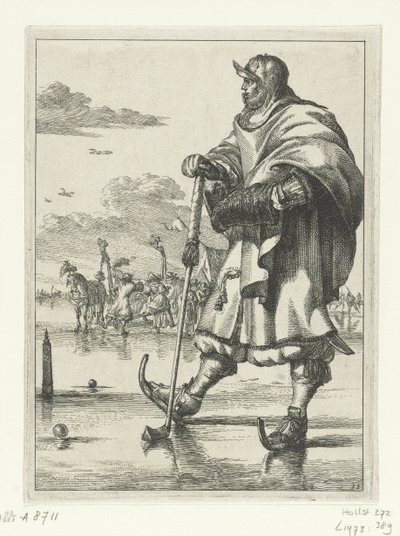 Figures à la mode no 11: Stock player en el hielo Figures à la mode (título de la serie) de Romeyn de Hooghe