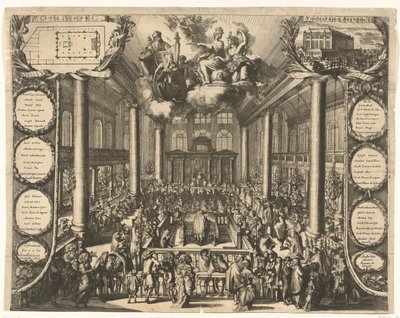 Inauguración de la sinagoga portuguesa en Ámsterdam, 1675 de Romeyn de Hooghe
