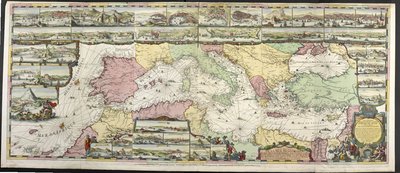 Mapa del Mediterráneo, de 