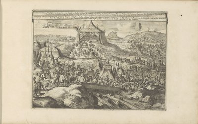 Optocht van Abessijn Abyssinian op Tight / March of the Abyssinians (título sobre el objeto) Las Indias Orientales y Occidentales y otros lugares (título de la serie) de Romeyn de Hooghe