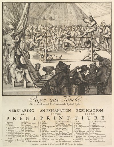 Paye qui Tombe: Die eerst valt betaelt de Speelman, die laest, de Kosten La caída de de Romeyn de Hooghe