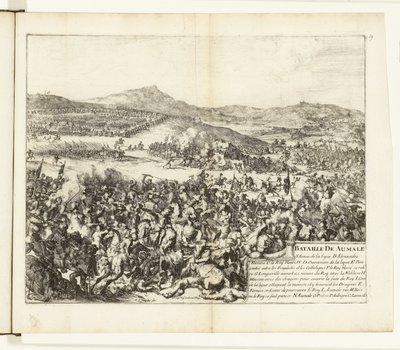Escoria bij Aumale, 1592 Batalla de Aumale (título sobre objeto) Guerras de Flandes (título de la serie) de Romeyn de Hooghe
