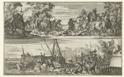 Dos representaciones de atrocidades francesas, 1672 de Romeyn de Hooghe