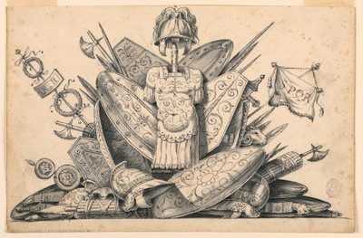 Dibujo, Trofeo de Armas, 1830-1850 de Romolo Achille Liverani