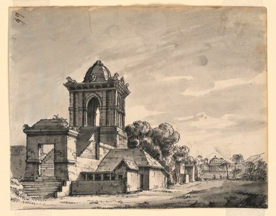 Diseño de escenario, pabellón y edificios pequeños de Romolo Achille Liverani