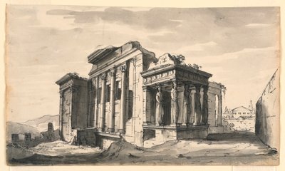 Diseño escénico, El Erecteión en la Acrópolis, Atenas, Grecia de Romolo Achille Liverani