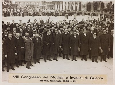 VIII Congreso de Mutilados e Inválidos de Guerra - Roma, enero 1933 - 11 (foto en b/n) de Romolo del Papa