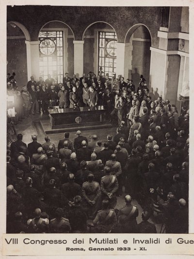 VIII Congreso de Mutilados e Inválidos de Guerra - Roma, enero 1933 - 11 (foto en b/n) de Romolo del Papa