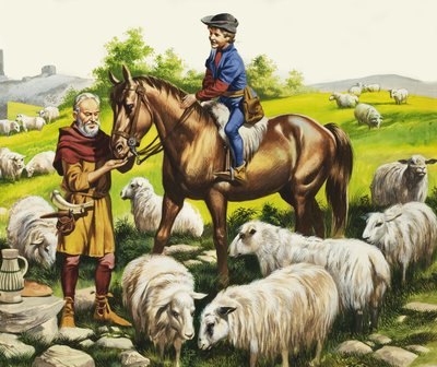 Un granjero en el siglo XV de Ron Embleton