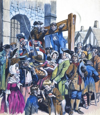 Daniel Defoe (1660-1731) (gouache sobre papel) de Ron Embleton