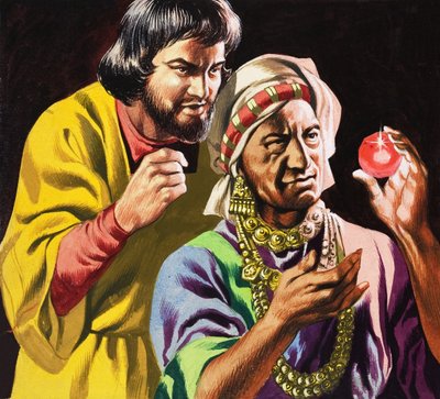 La amenaza de los caníbales, de "Los viajes de Marco Polo de Ron Embleton
