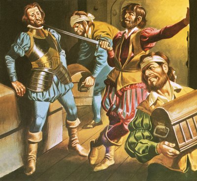 Piratas trabajando de Ron Embleton