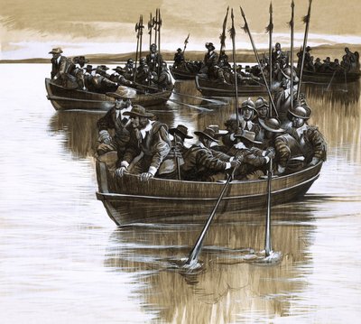 Los escoceses e irlandeses desafían a Cromwell de Ron Embleton