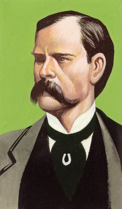 Wyatt Earp (gouache sobre papel) de Ron Embleton