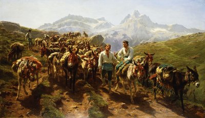 Arrieros españoles cruzando los Pirineos, 1857 de Rosa Bonheur