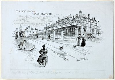 La nueva estación, East Croydon, julio de 1896 de Rosa Clementina Petherick