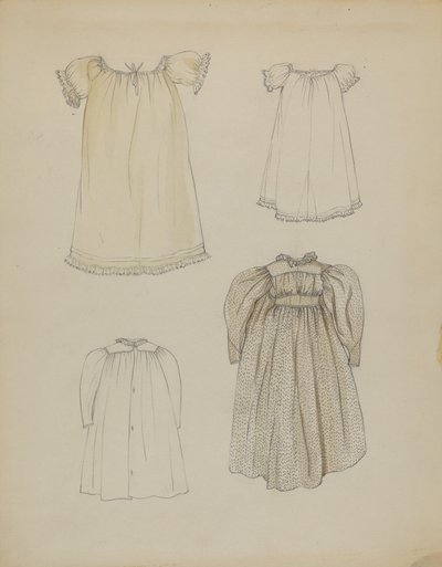 Vestido y camisón de muñeca de Rosalia Lane