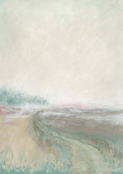 Paisaje en tonos pastel y brumosos de Rosana Laiz Blursbyai