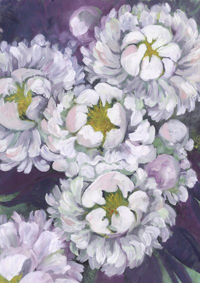 Flores de peonía blanca de Rosana Laiz Blursbyai