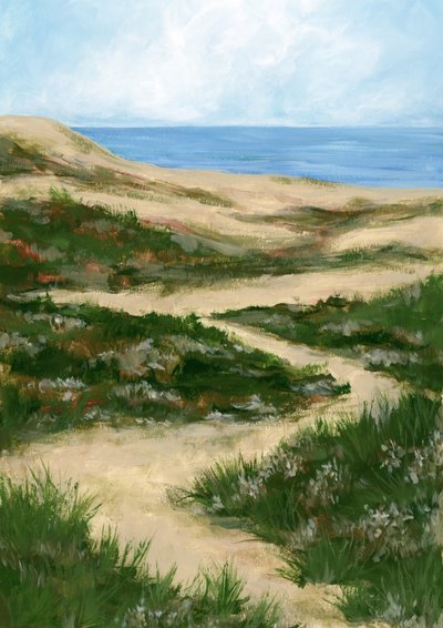 Sendero sinuoso por las dunas de Rosana Laiz Blursbyai