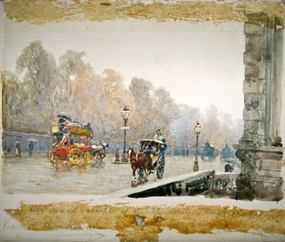 Grosvenor Place en un día lluvioso de Rose Maynard Barton