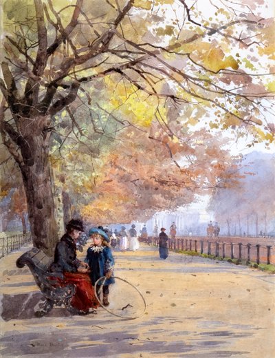 En la fila, fuera de temporada (acuarela) de Rose Maynard Barton