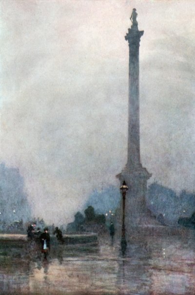 La columna de Nelson en la niebla de Rose Maynard Barton