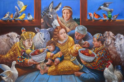 La Epifanía, 2017 (óleo sobre lienzo) de Rosemarie Adcock
