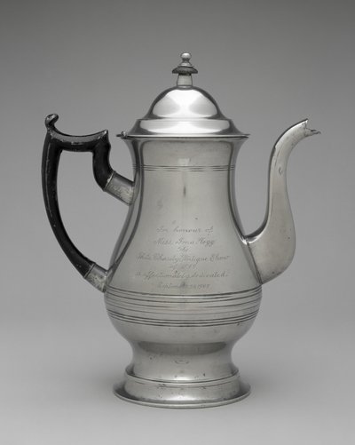 Cafetera o tetera, c. 1830-1870 de Roswell (attr.to) Gleason