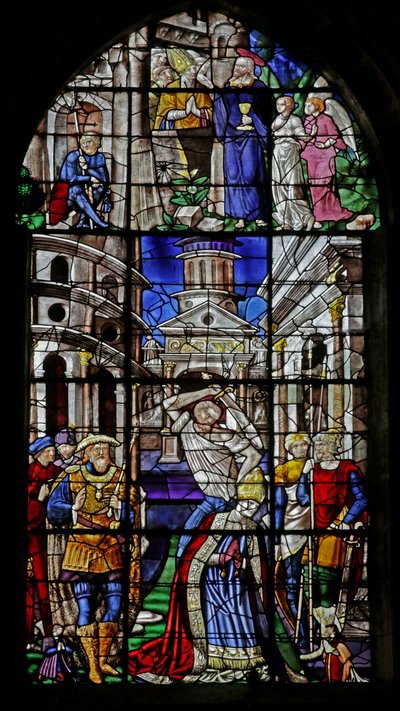 Vidriera que representa la ejecución de San Dionisio, 1530-40 de Rouen School