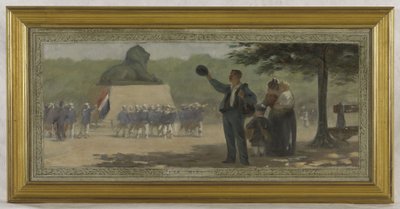 Boceto para la sala de matrimonios del ayuntamiento del distrito XIV: Le Midi, hacia 1889 (tinta, óleo sobre lienzo) de Roussel Géo Roussel Géo