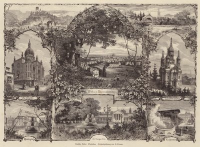 Escenas de Wiesbaden, Alemania (grabado) de Rudolf (after) Cronau