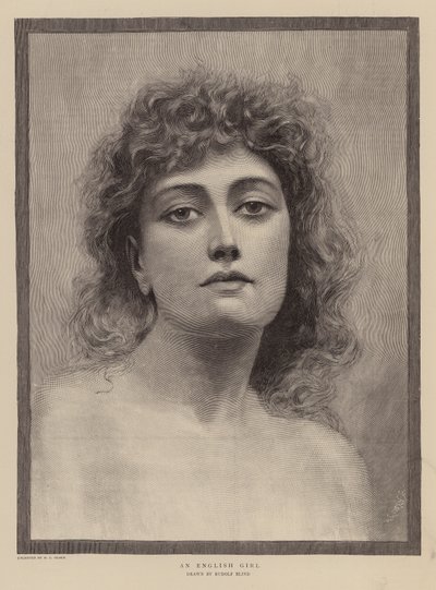 Muchacha inglesa (grabado) de Rudolf Blind
