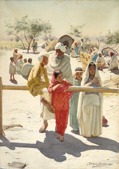Un vistazo al tren, India, 1892 de Rudolf Der G. Swoboda