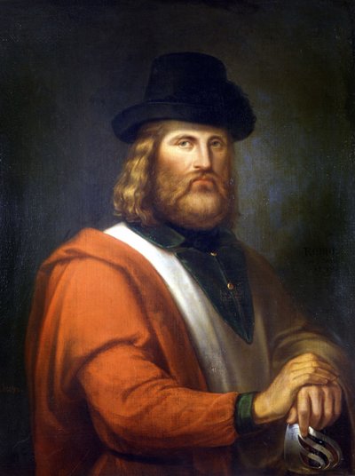 Cuadro de Giuseppe Garibaldi por R.E.Hauser de Rudolf Eduard Hauser