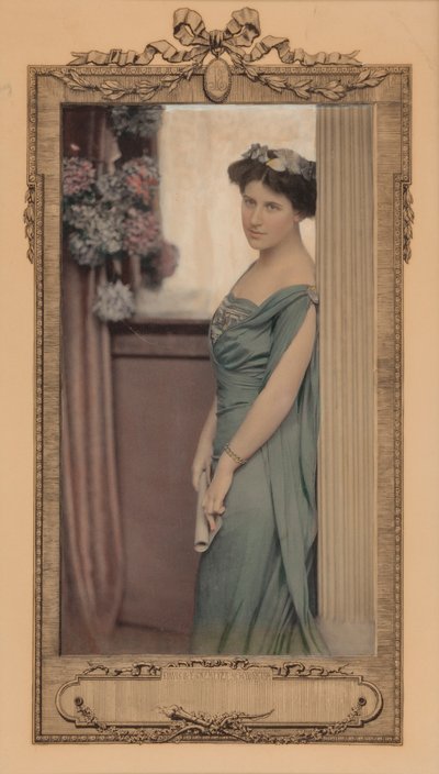 Mujer con vestido de noche azul de Rudolf Eickemeyer